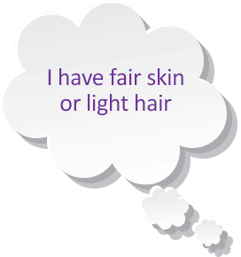 lighter-skinned people people with light skin in risk of skin cancer