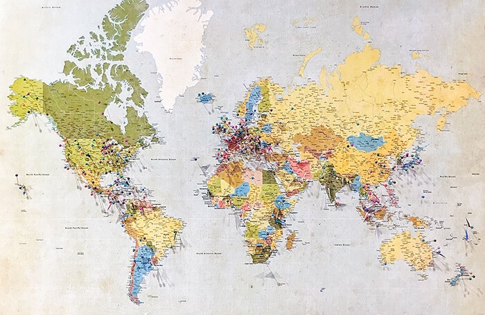 Skin Cancer World map