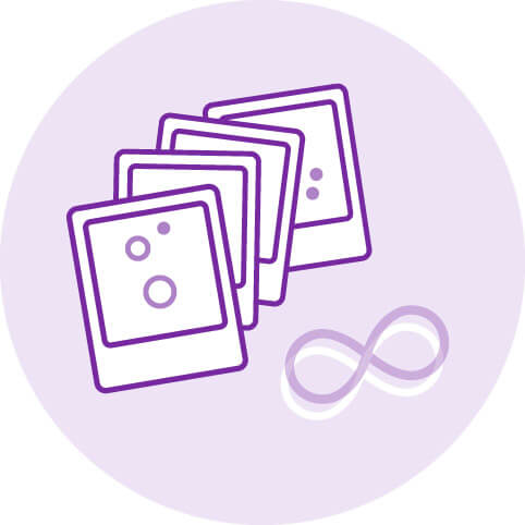 Unlimited photos and sequences