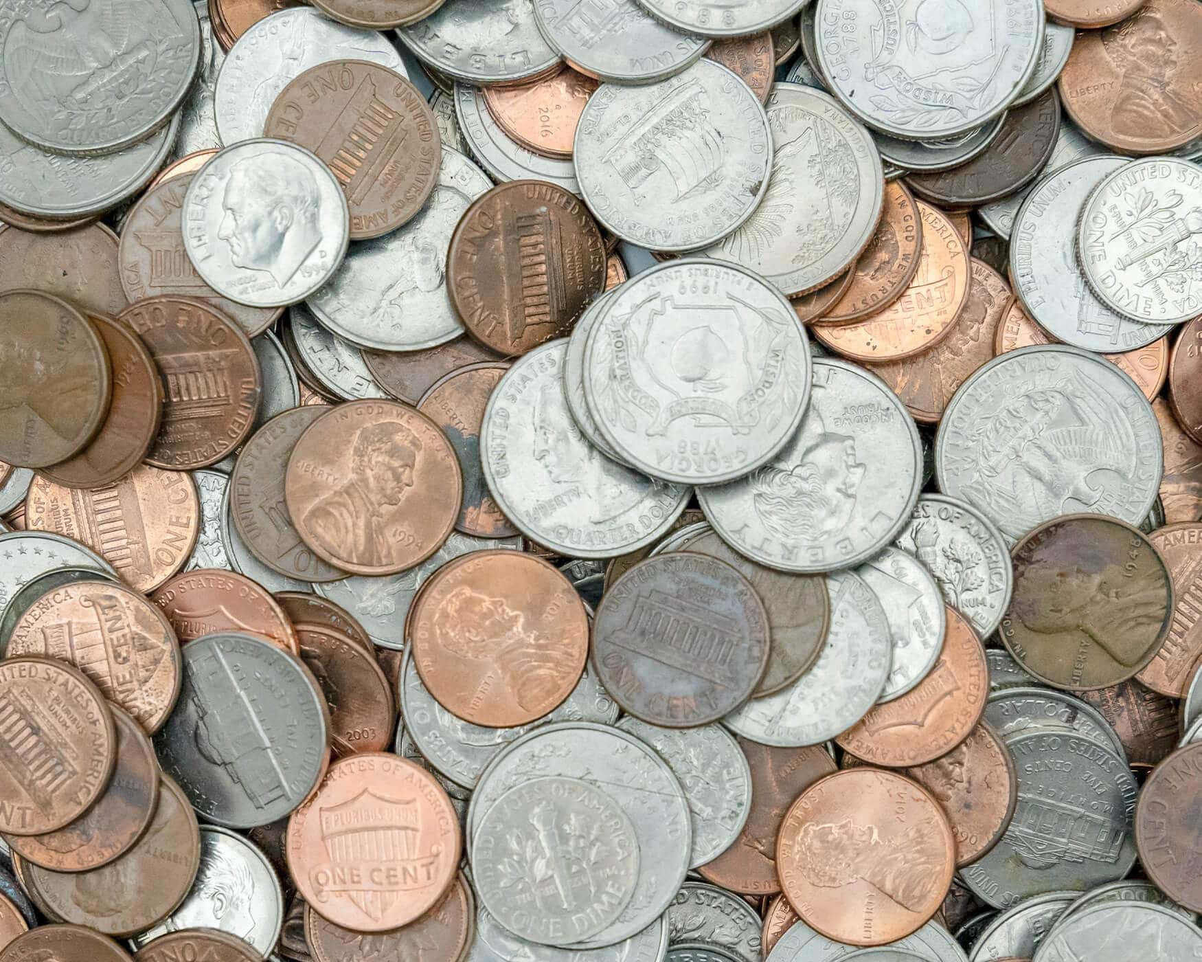 Pile of coins