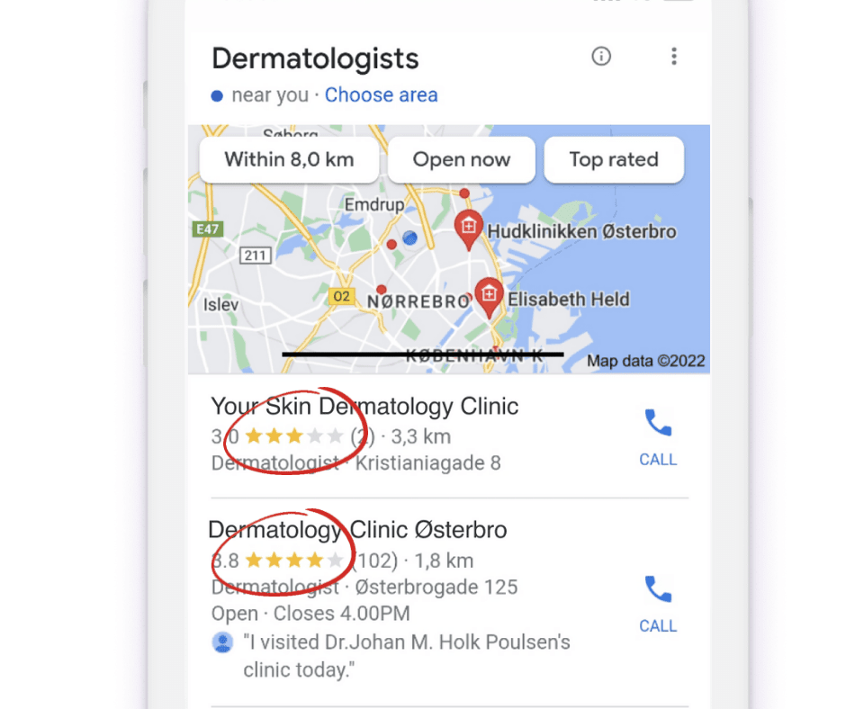 dermatology google reviews