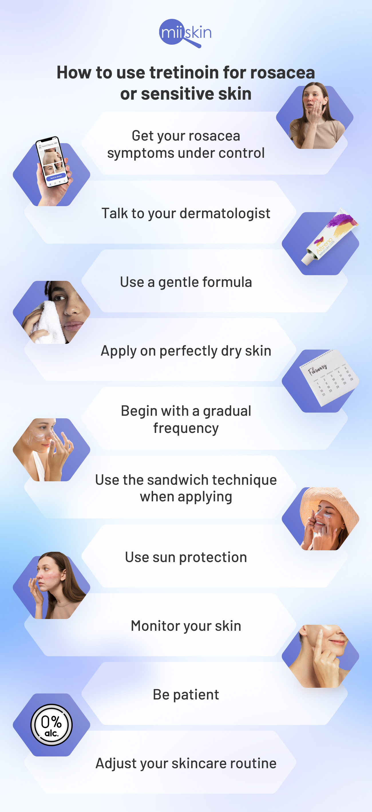 step by step guide on how to use tretinoin if you have rosacea
