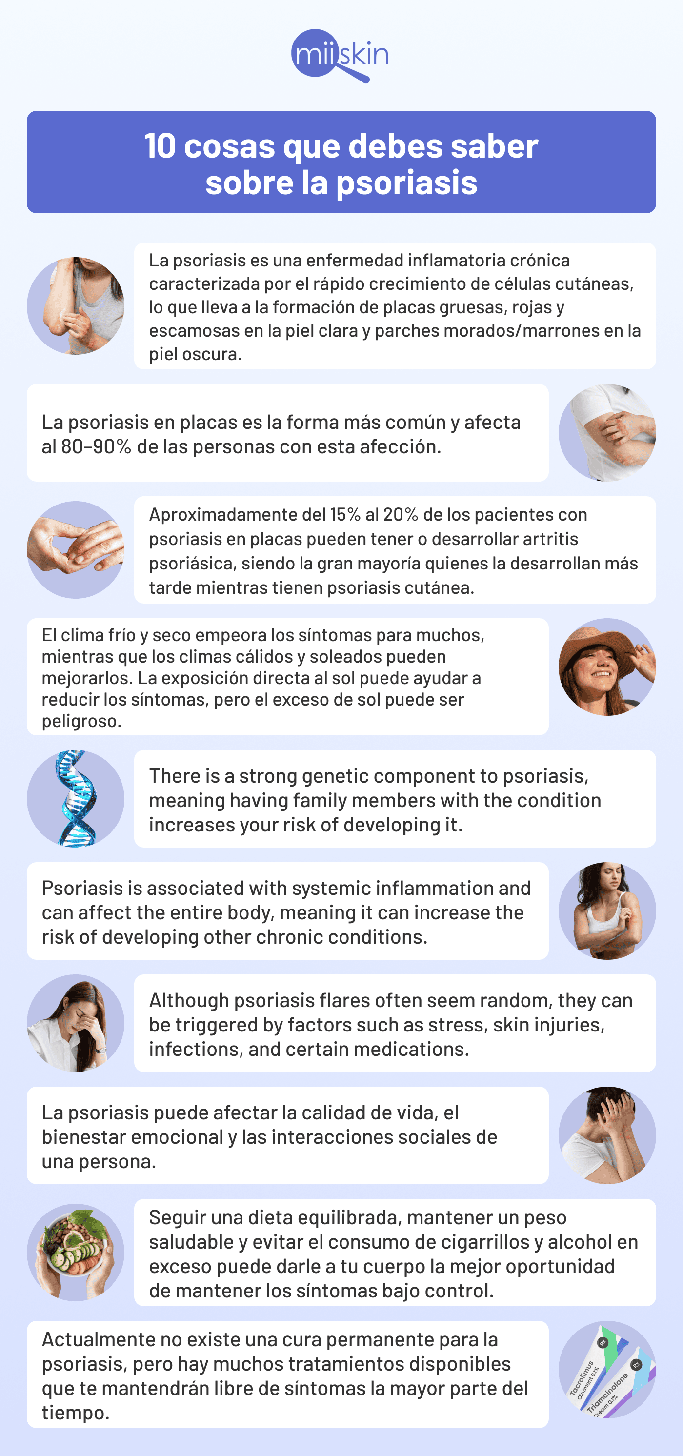 10 cosas acerca de la psoriasis