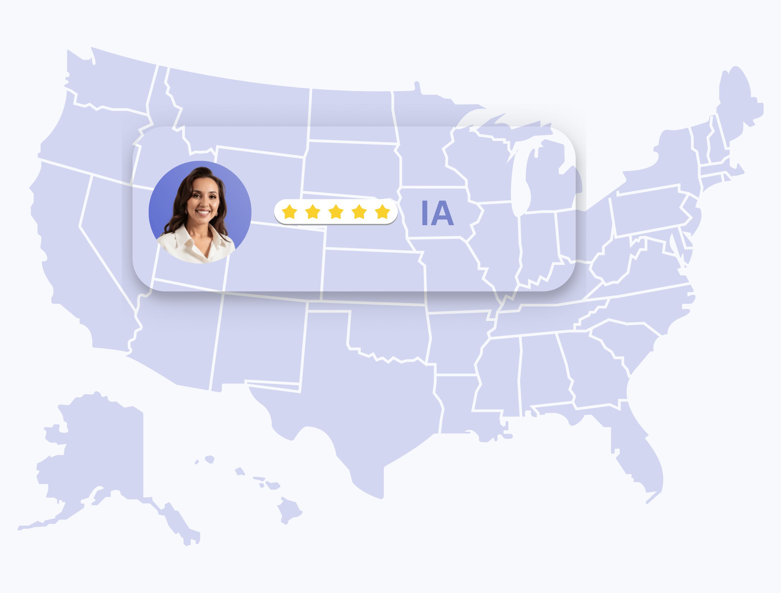 anna chacon licensed dermatologist in iowa presented on the map of the us