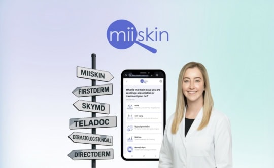 Comparison of top-rated teledermatology services for quick online skin consultations.