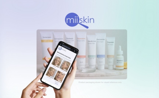 Ingredients for hyperpigmentation with a screenshot of the miiskin app