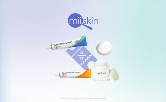 tazarotene cream with a coupon sign