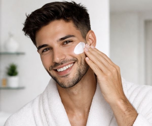 woman applying tretinoin