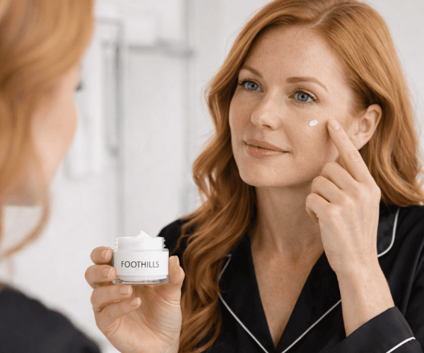 woman applying tretinoin