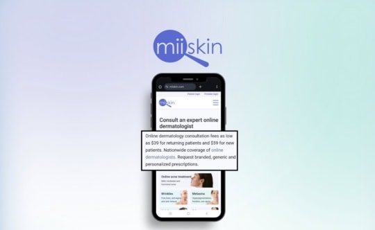 Online dermatology cost