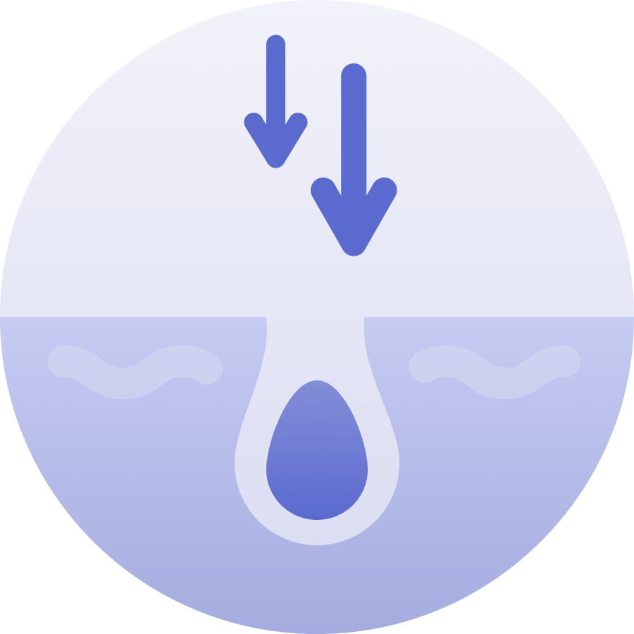 Reduction in sebum production