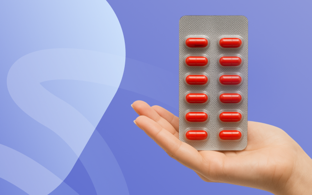 accutane presented on palm