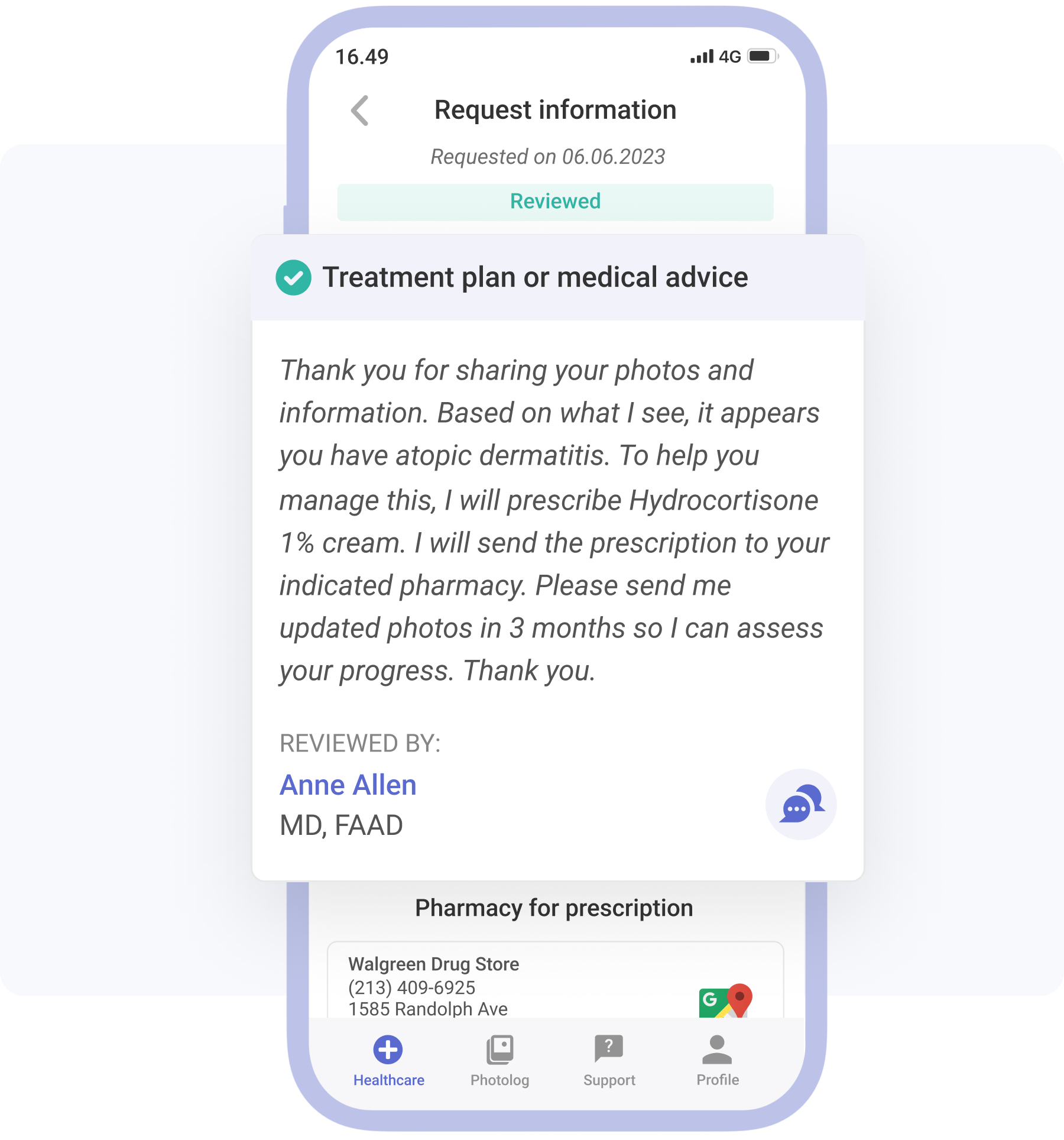 request atopic dermatitis prescription