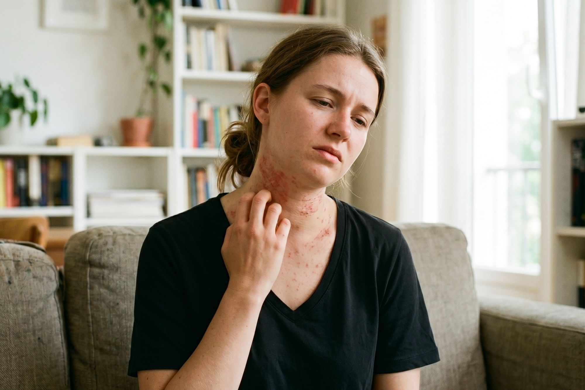 image showing different part of body affected with eczema